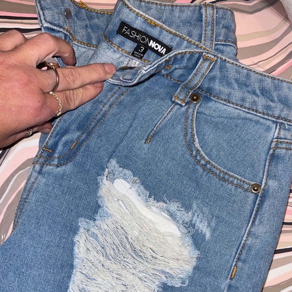 Jean shorts fashion nova